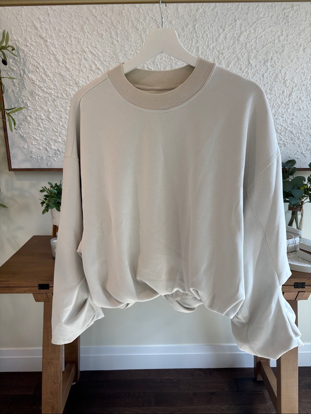 Lululemon Women's Oversized Bubble Crewneck Sweater - Cream